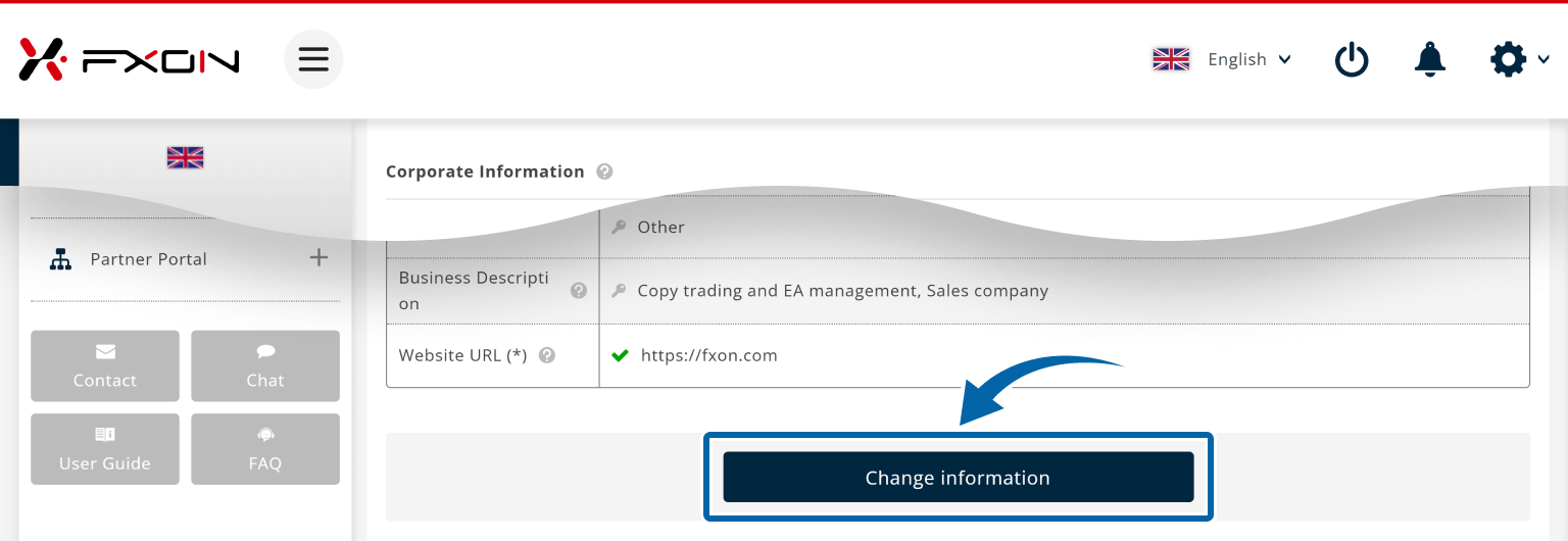 For changes to the corporate address