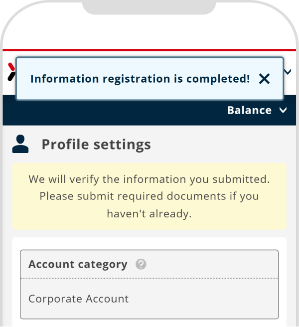 Completion of Address Change Registration
