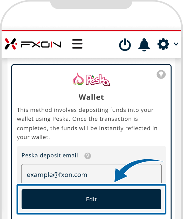 Updating the Peska deposit email (i)
