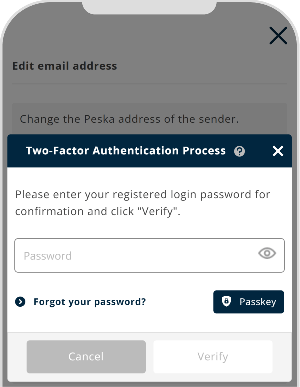 Two-Factor Authentication Screen