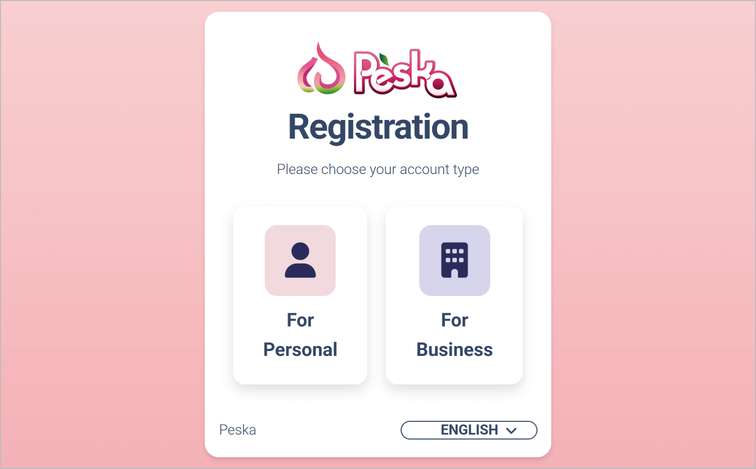  Select an account type