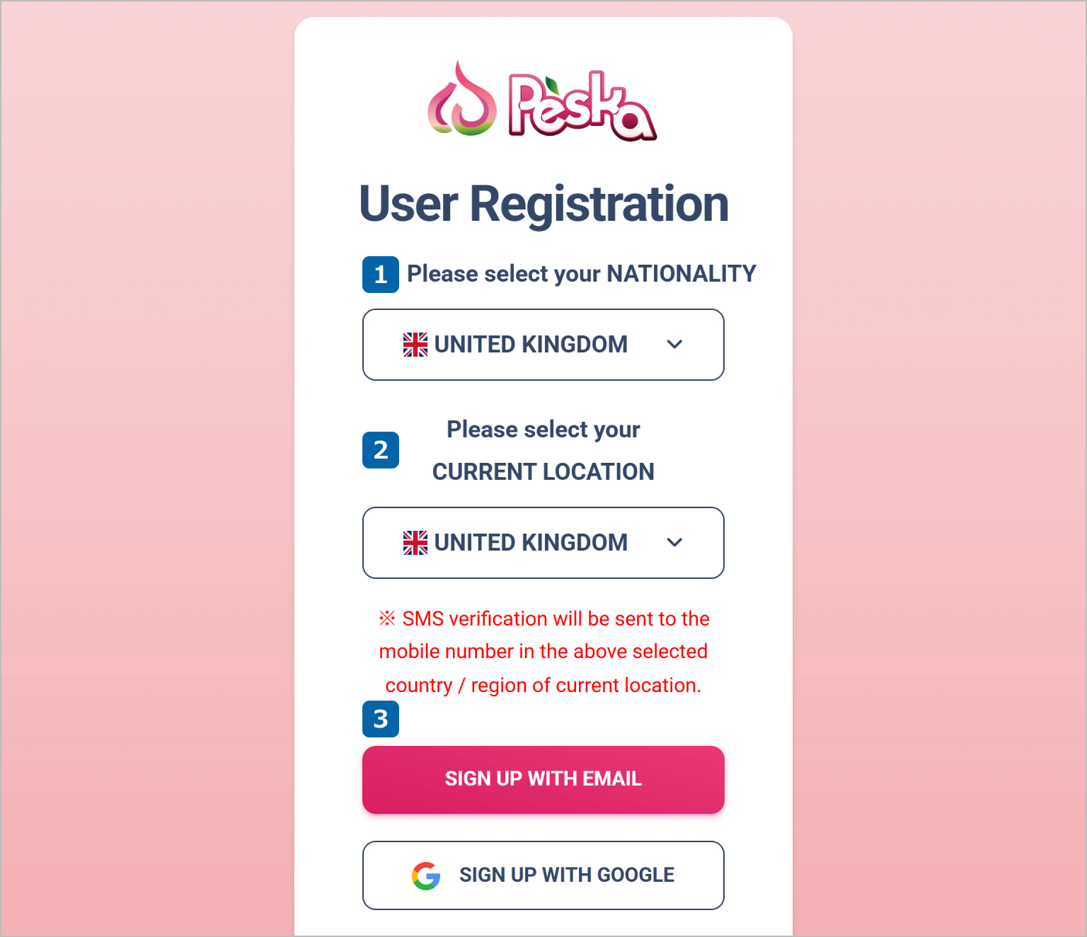 Select an account type