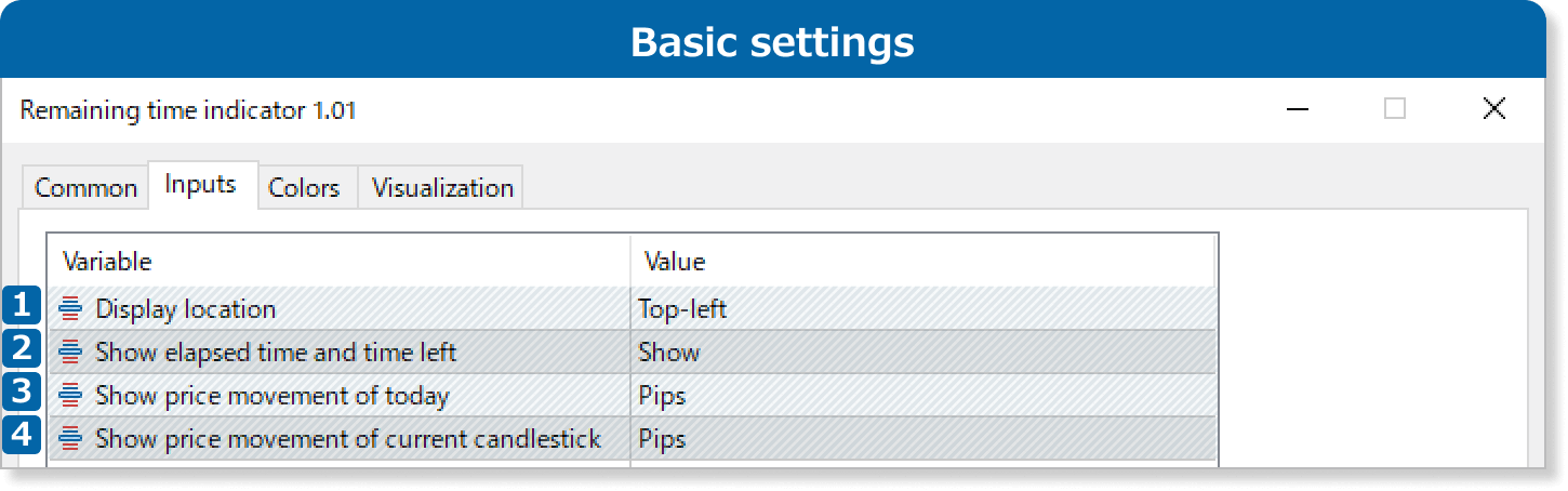 Basic settings