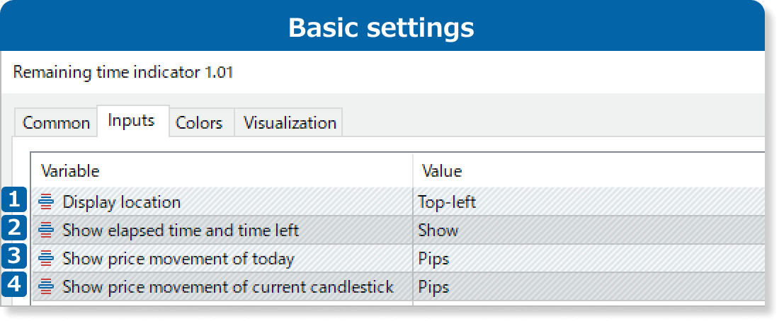 Basic settings