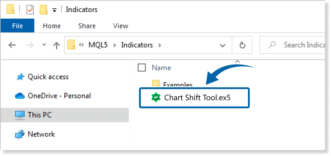 Save the indicator