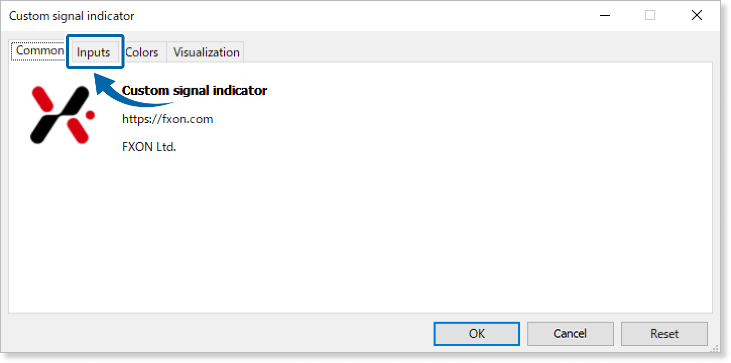 open the "Inputs" tab