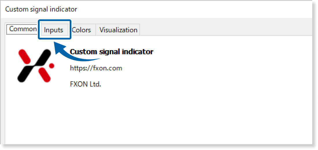 open the "Inputs" tab