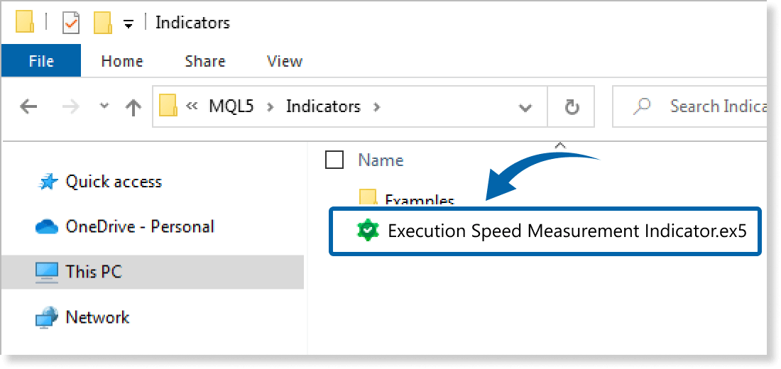 Save the indicator