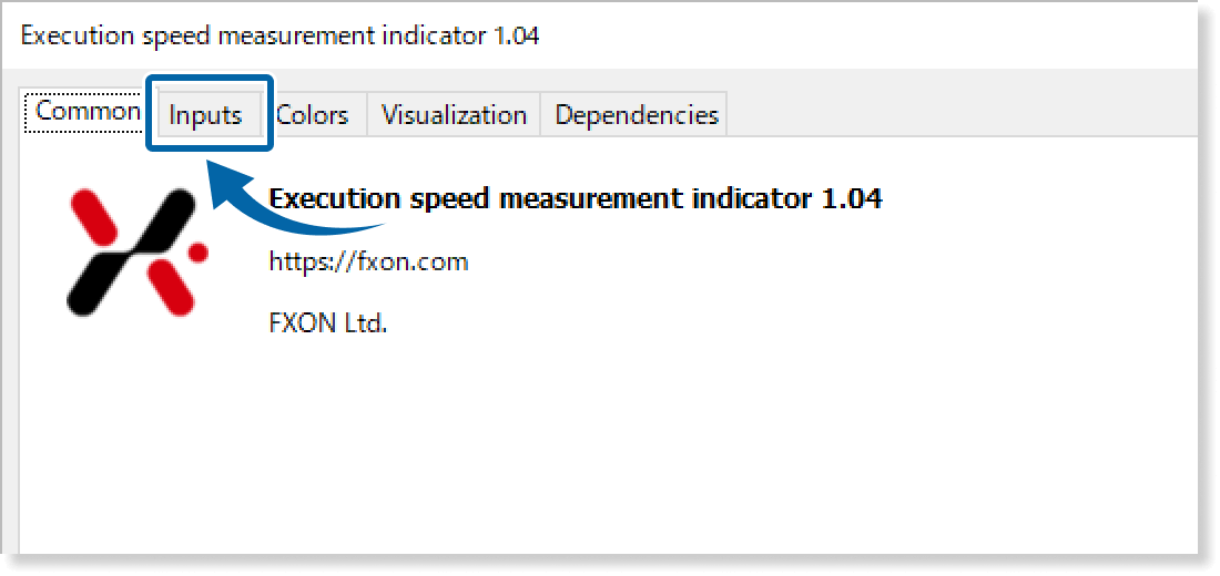 Open the "Inputs" tab