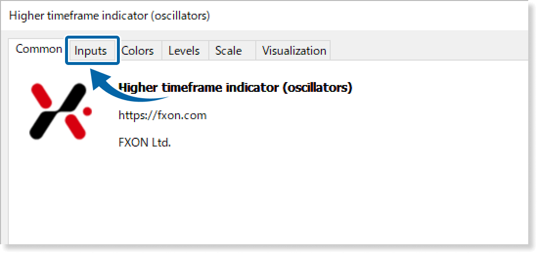 open the Inputs tab