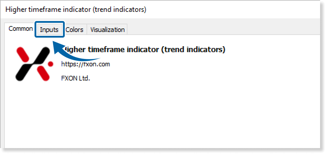 open the Inputs tab