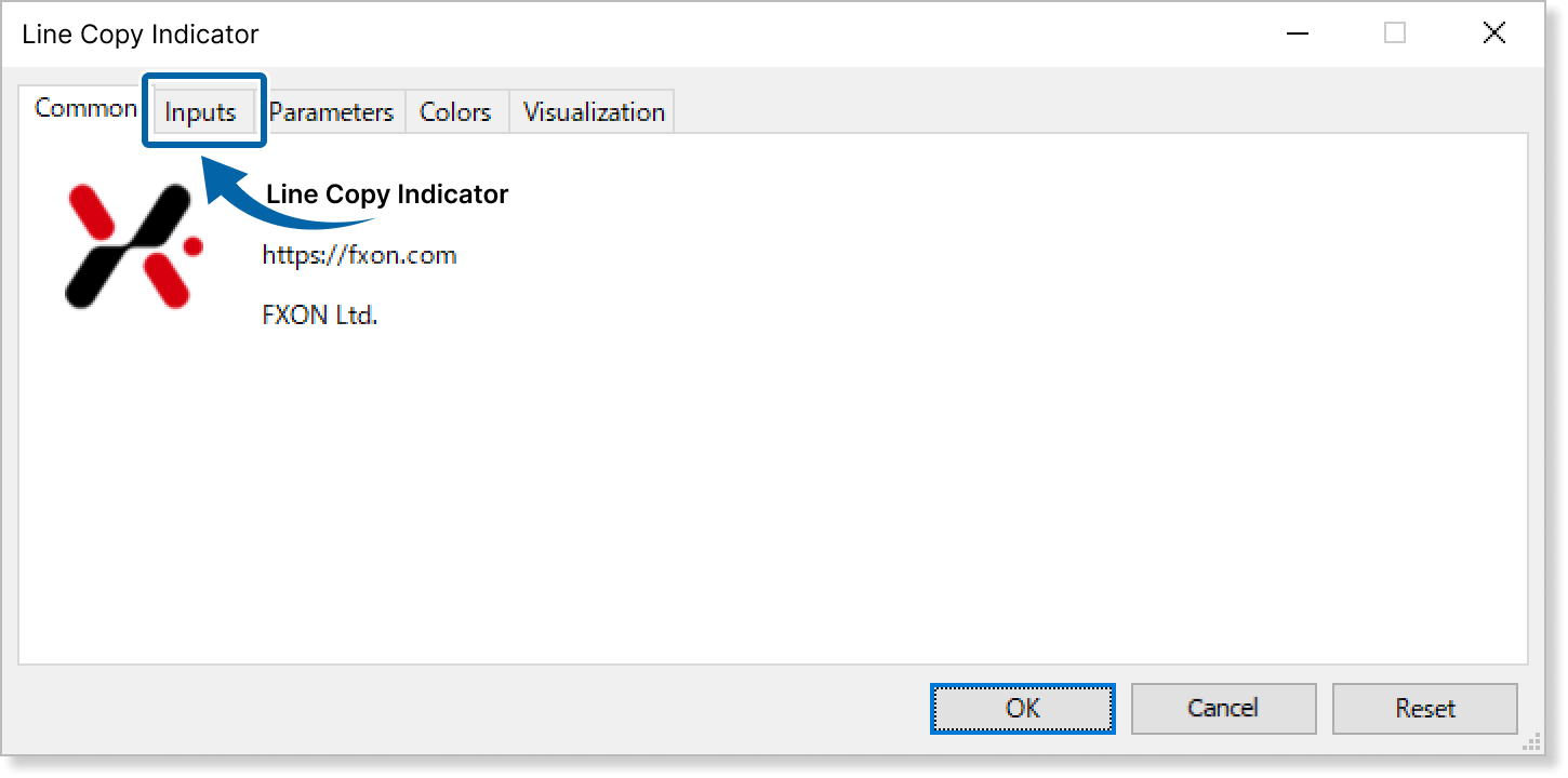 Inputs tab