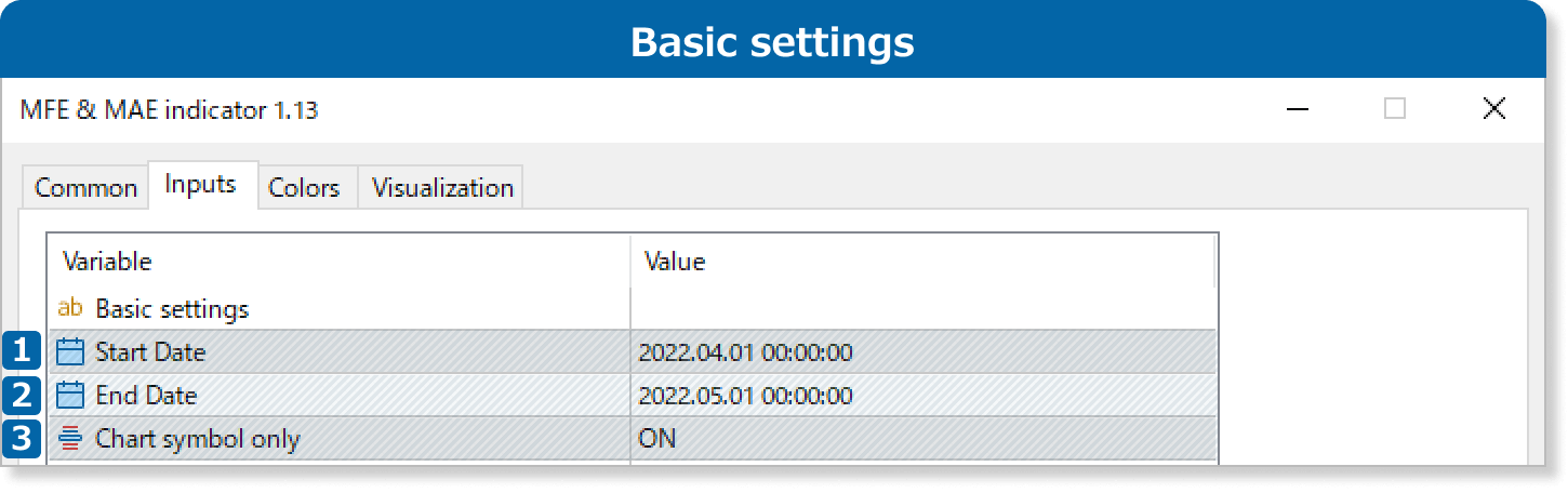 Basic settings