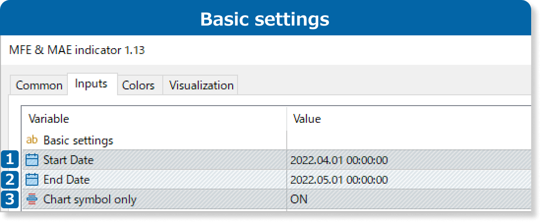 Basic settings