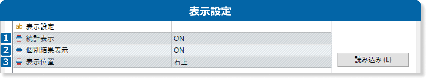 最大逆行幅・最大順行幅インジケータの表示設定