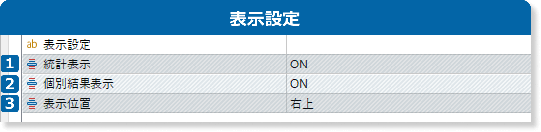 最大逆行幅・最大順行幅インジケータの表示設定