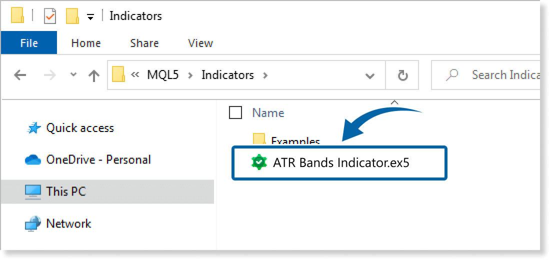 Save the indicator
