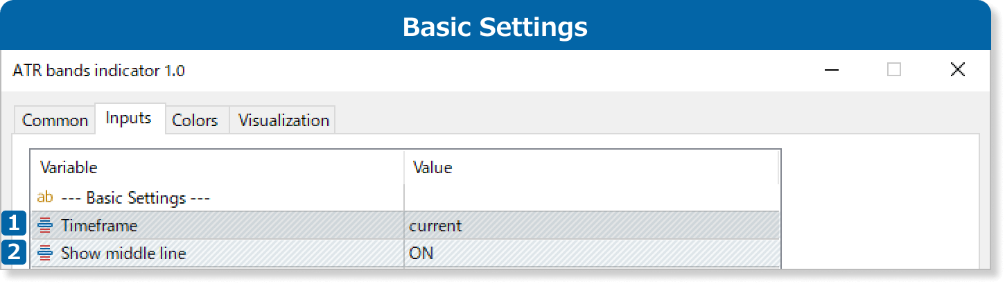 Basic settings