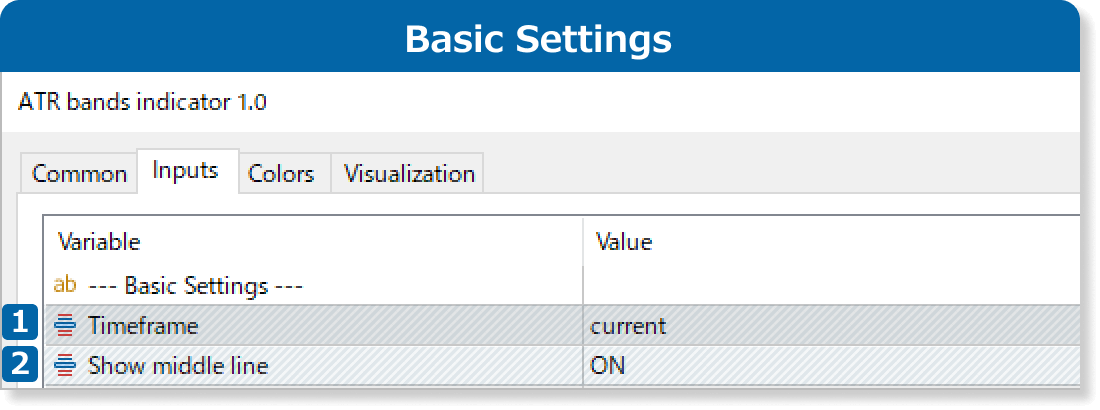 Basic settings