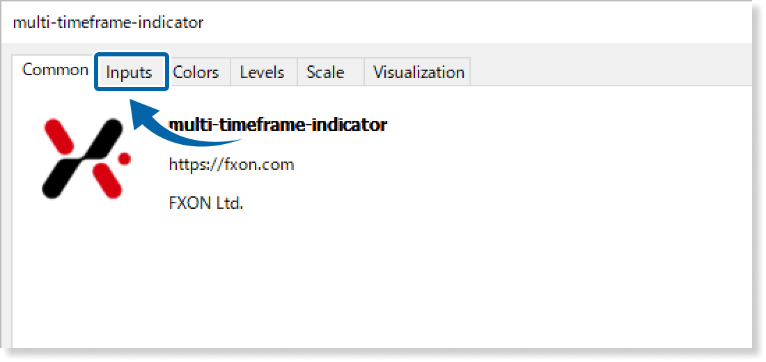 open the Inputs tab