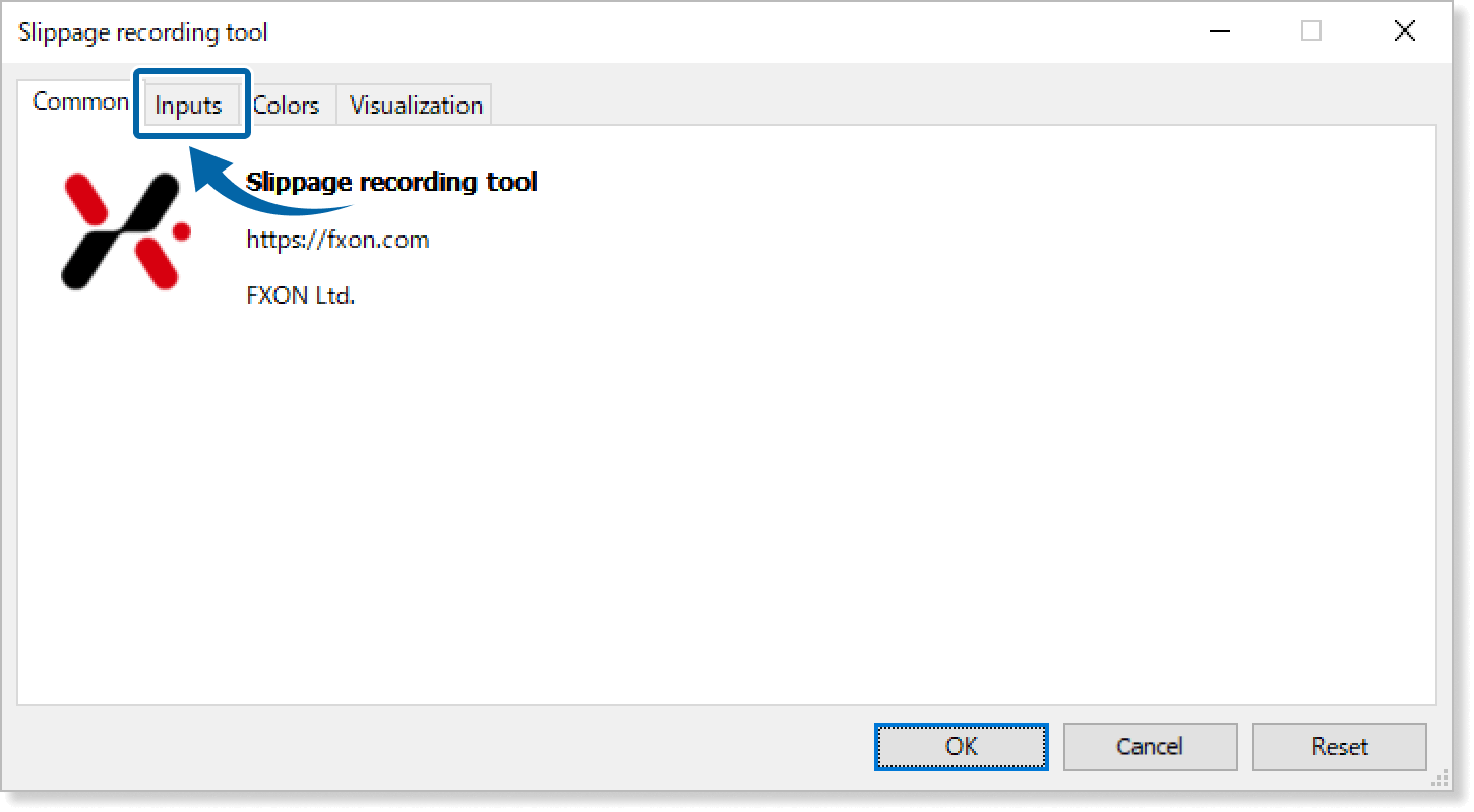 Open the Inputs tab