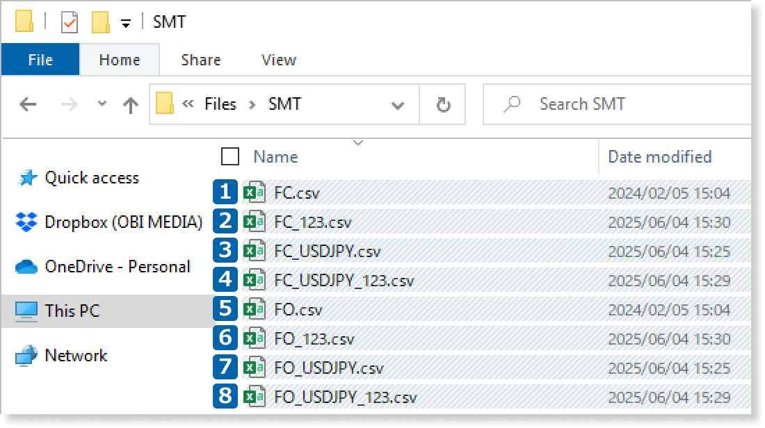 Open CSV file