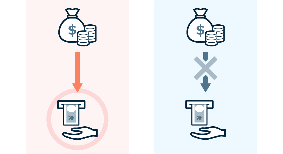 出金できるボーナスと出金できないボーナスのイメージ