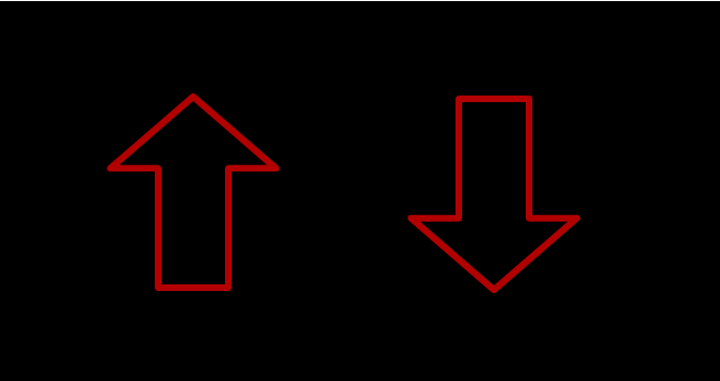 上向き矢印・下向き矢印