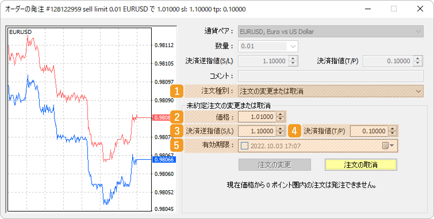 予約注文内容を変更