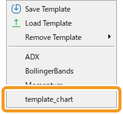 Template in Templates folder is listed in the menu