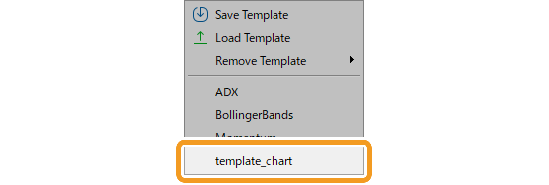 Template in Templates folder is listed in the menu