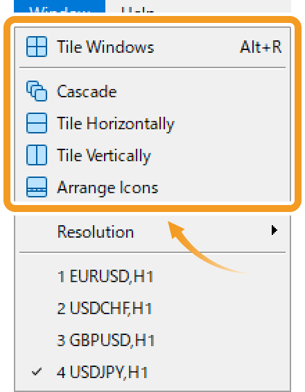 Select chart type