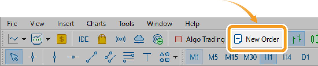 Click New Order in the toolbar