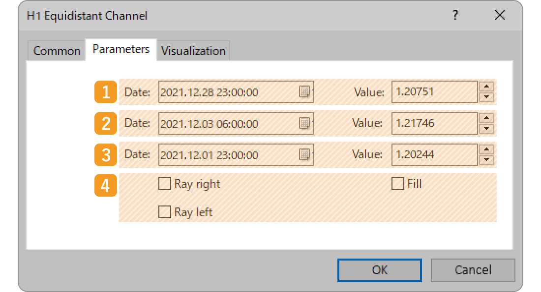 Parameters tab