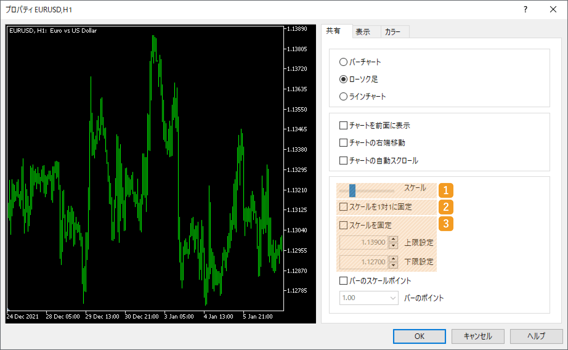 一覧から「プロパティ」をクリック