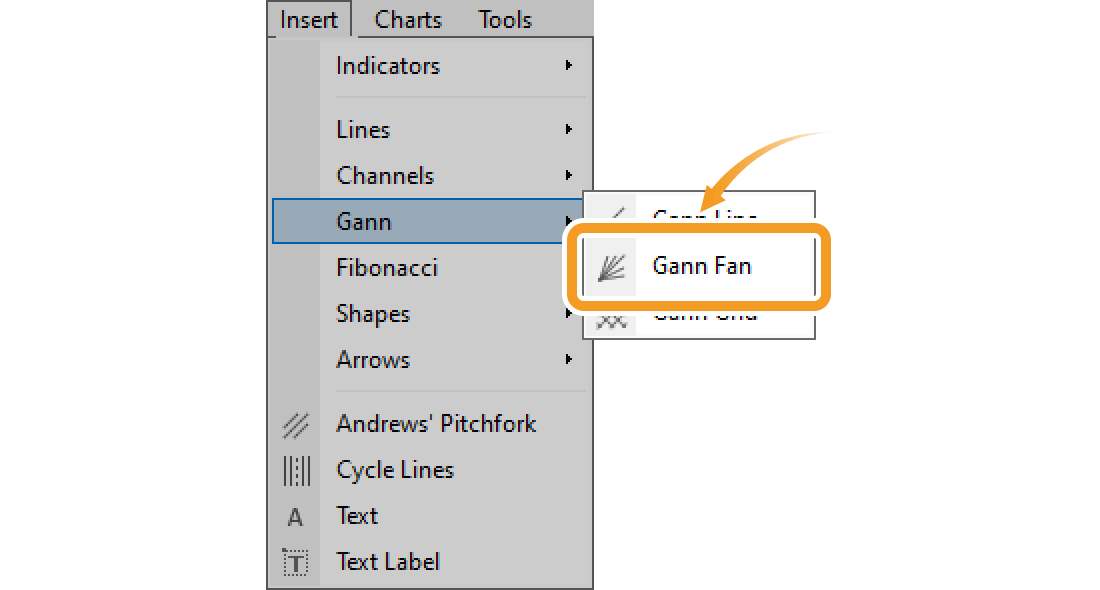 Select Gann Fan