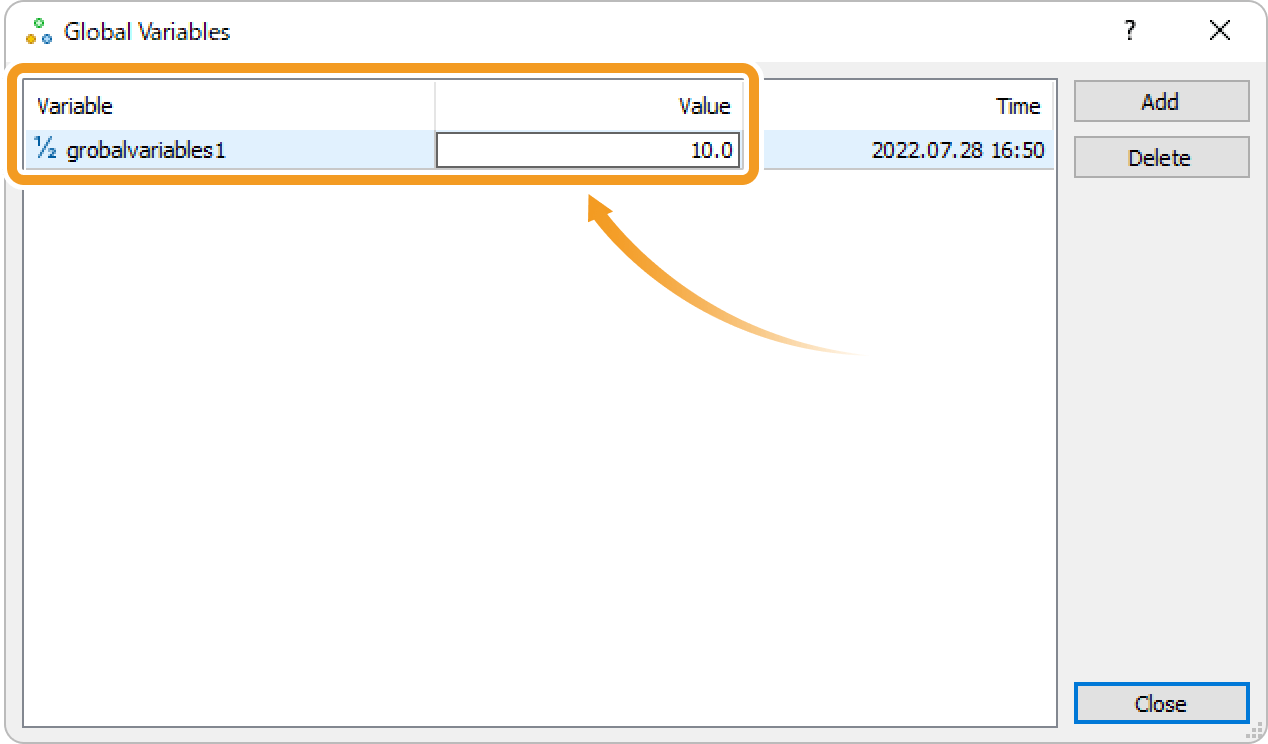 Edit a global variable