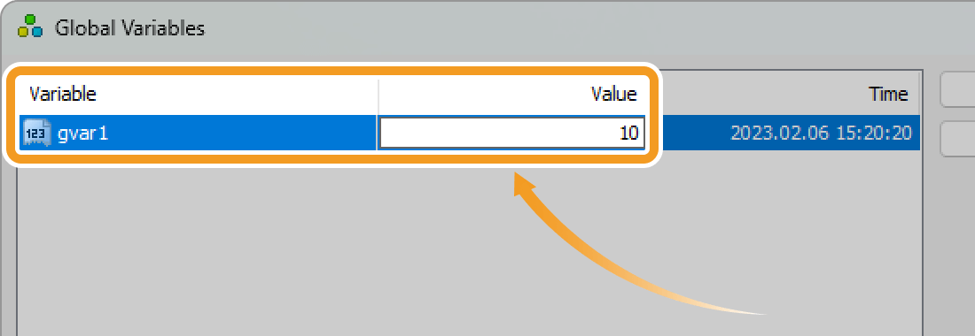 Edit a global variable