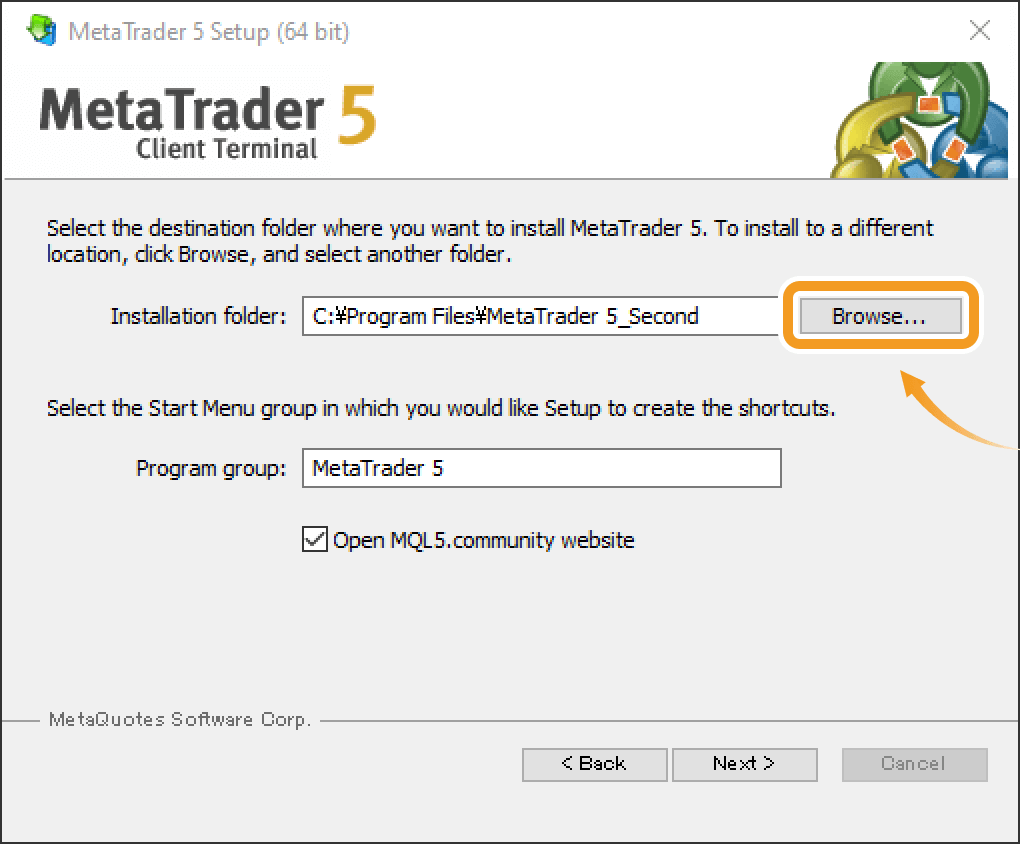 MT5 shortcuts