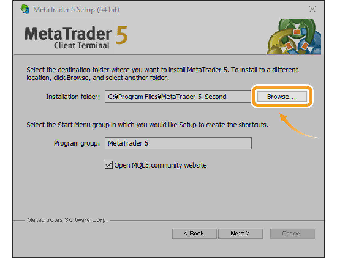 MT5 shortcuts