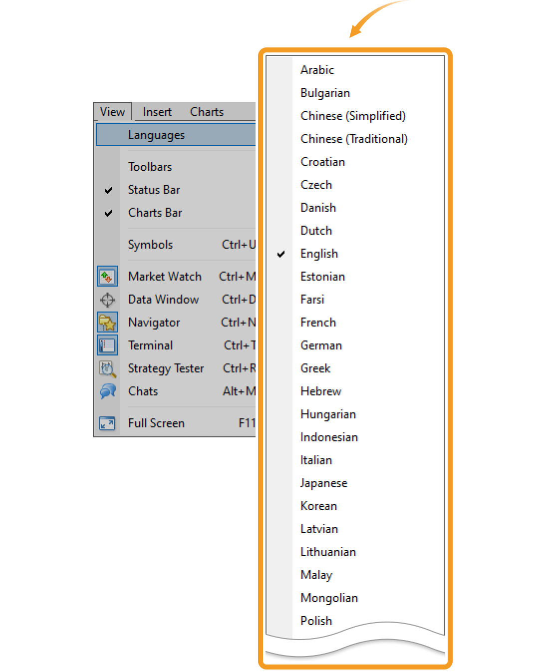 Language list