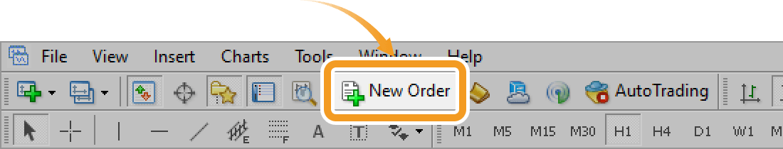 Open the new order window