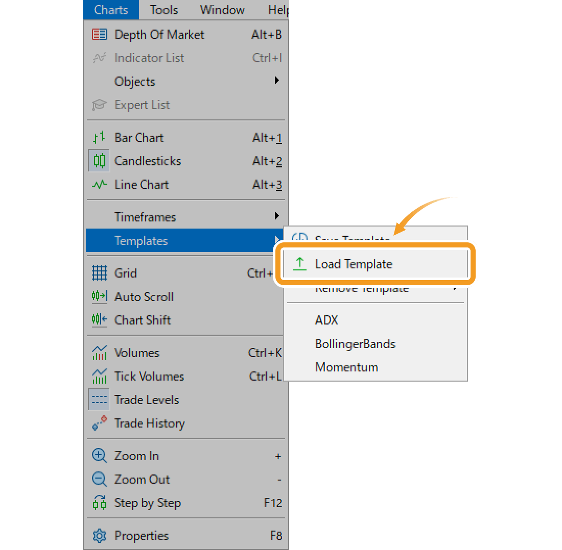 Select Load Template