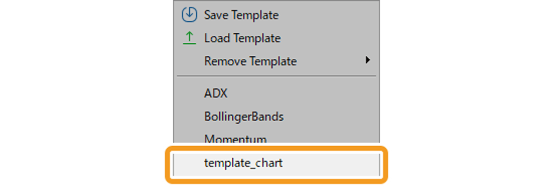 To display a loaded template in the template menu