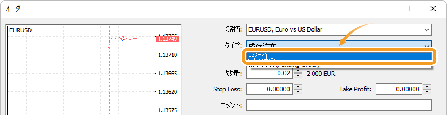 「カウントダウン注文」が表示されない場合