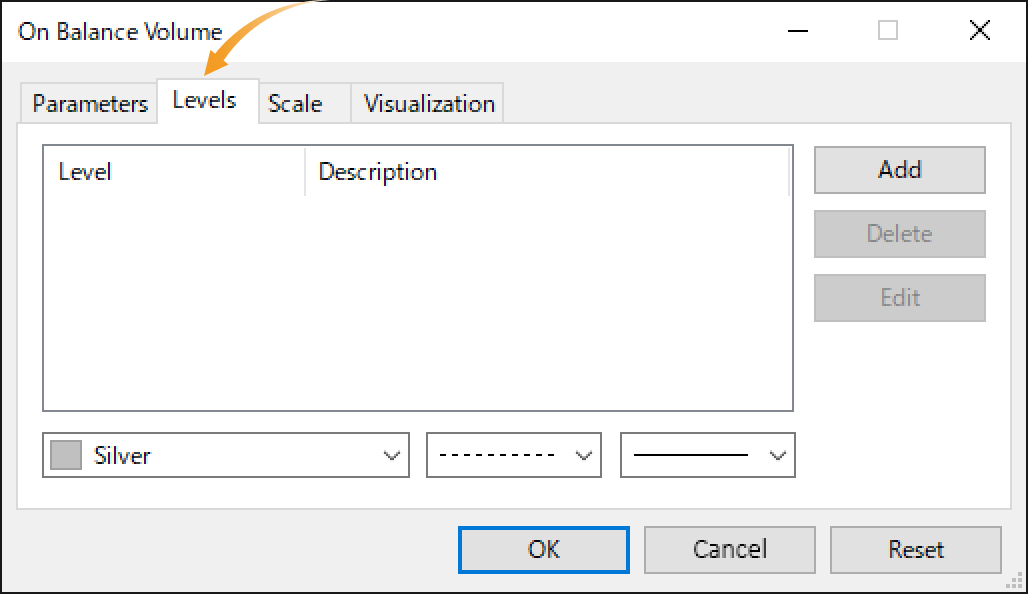 Display horizontal lines