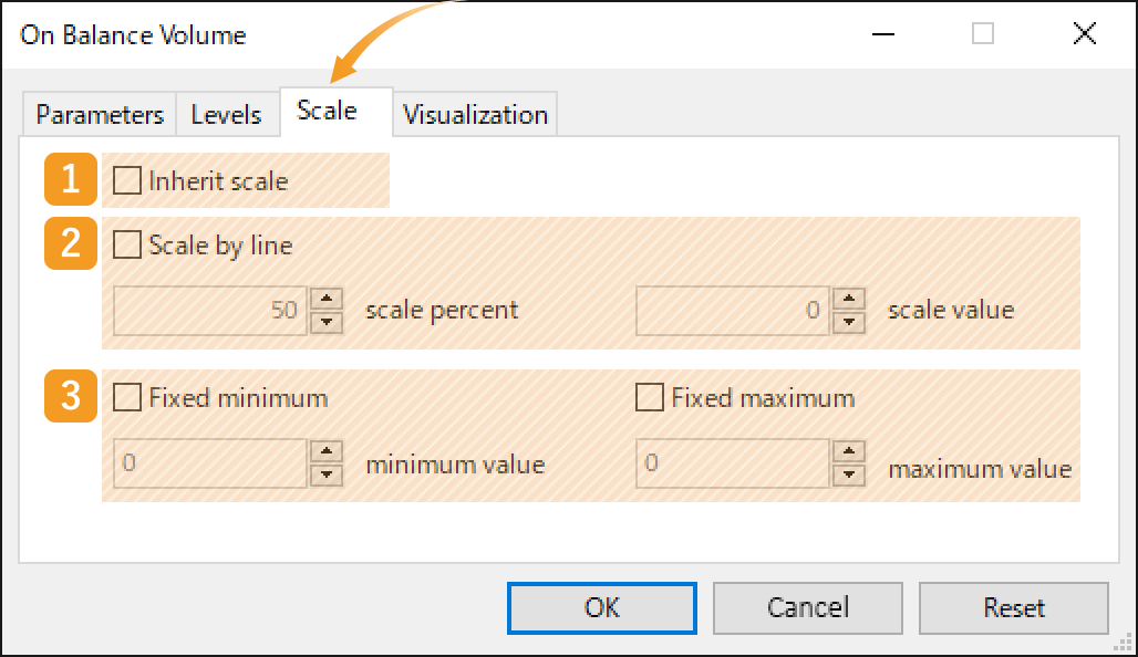 Scale settings