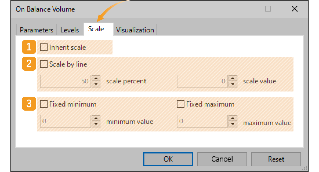 Scale settings