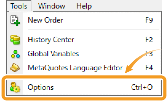 Select Options in the Tools