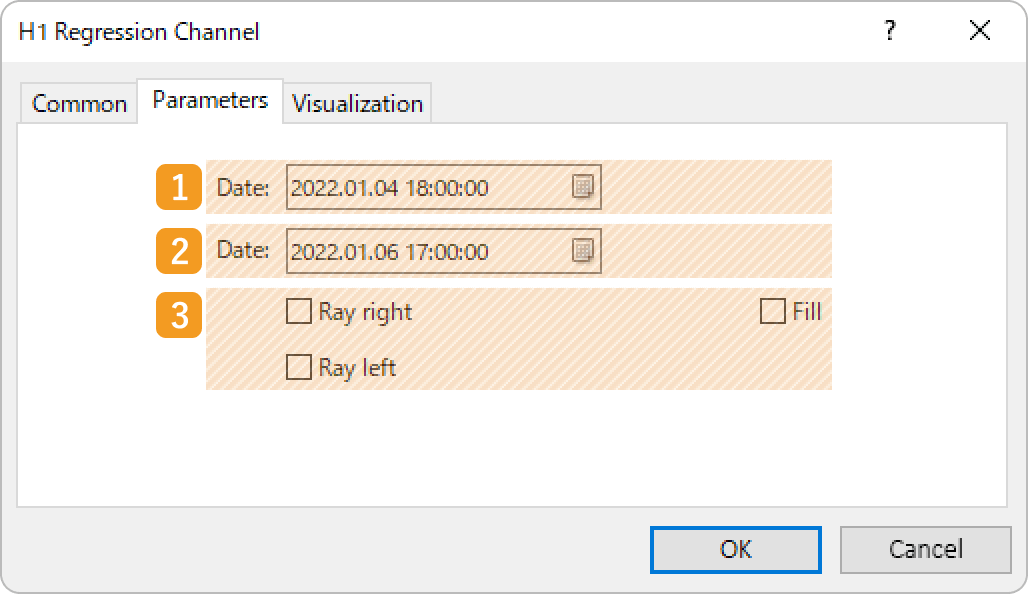 Parameters tab